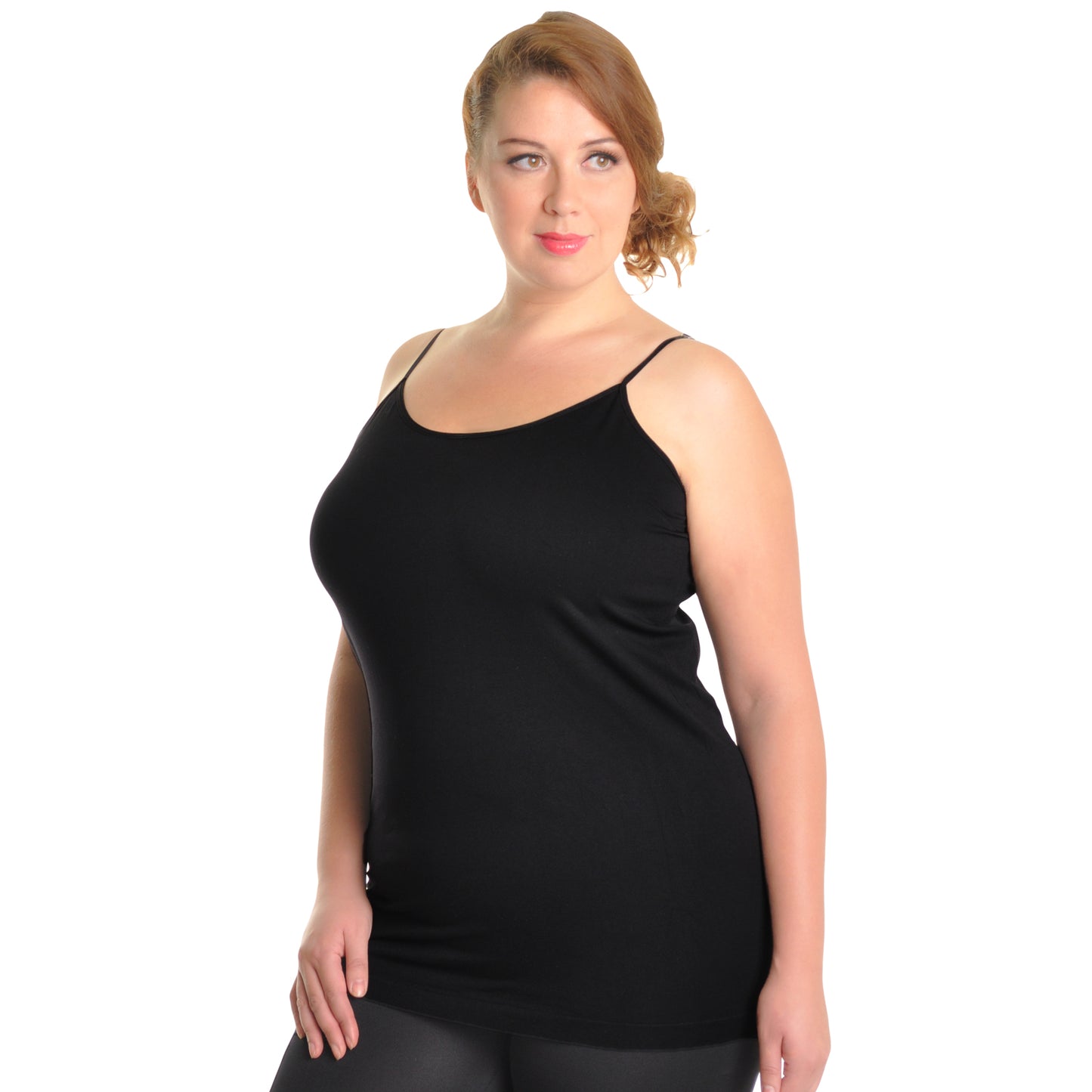 Angelina Seamless Tank Top with Adjustable Spaghetti Straps (1 or 6 Pack), #SE815