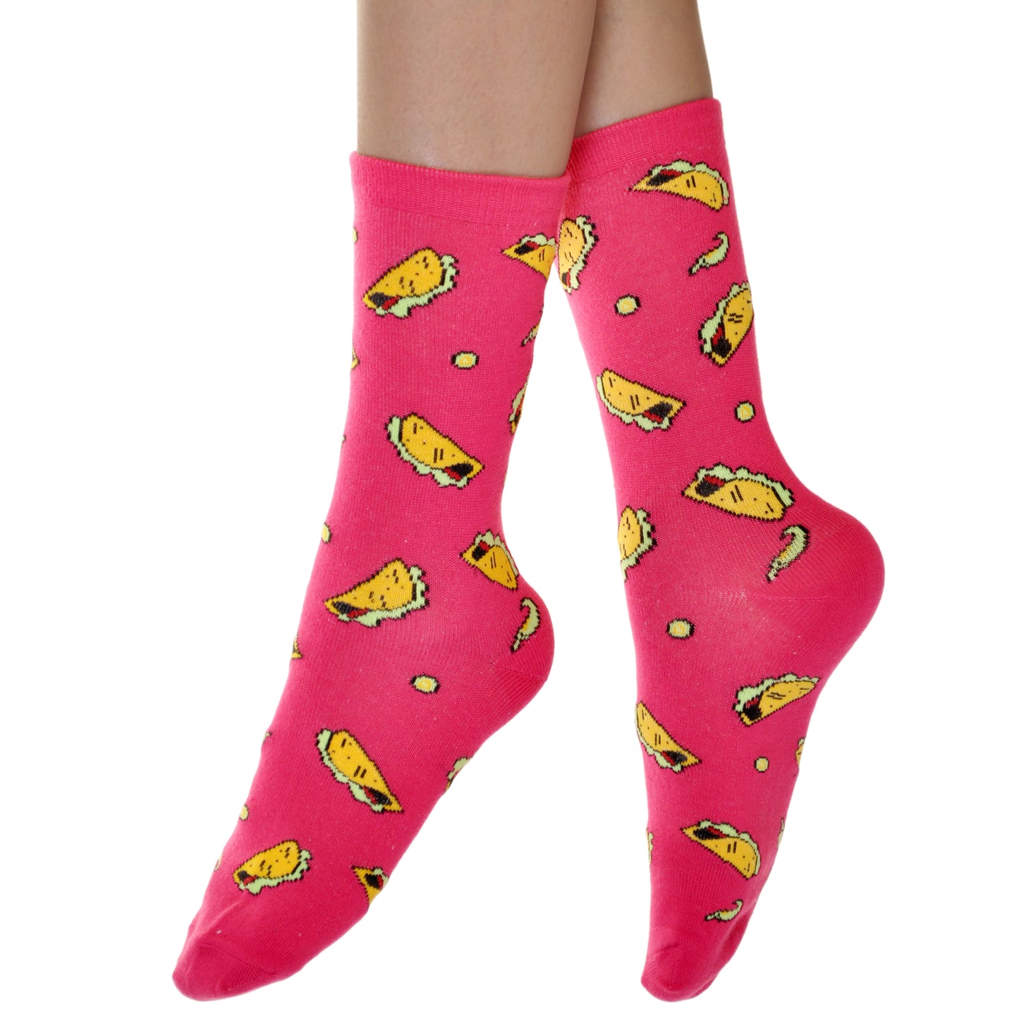 Angelina Novelty Foodie Crew Socks (6-Pairs), #2554