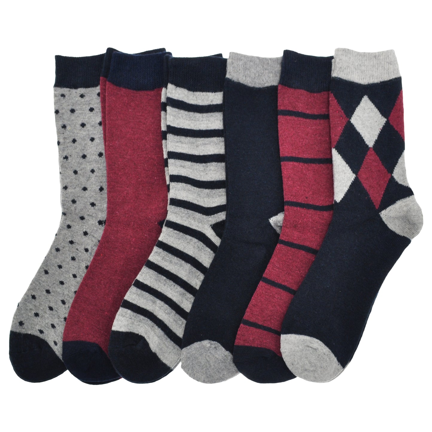 Swan Men's Wool Blend Crew Socks (6-Pairs), #9145