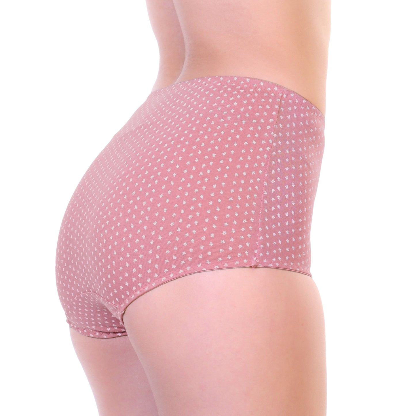 Angelina Cotton Classic High-Rise Briefs with Flower and Hearts Print (12-Pack), #G6728