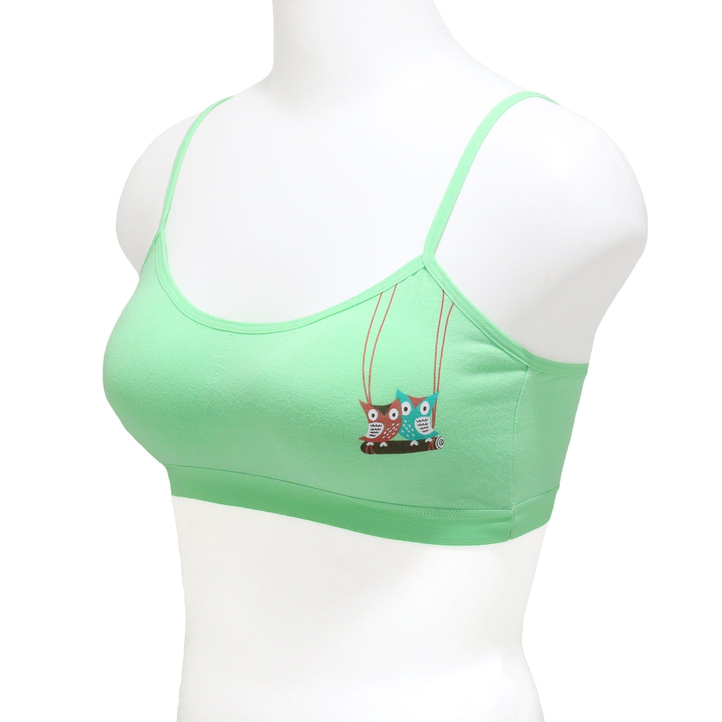 Angelina Wire-free A-Cup Training Bras with Owl Design (6-Pack), #B374A