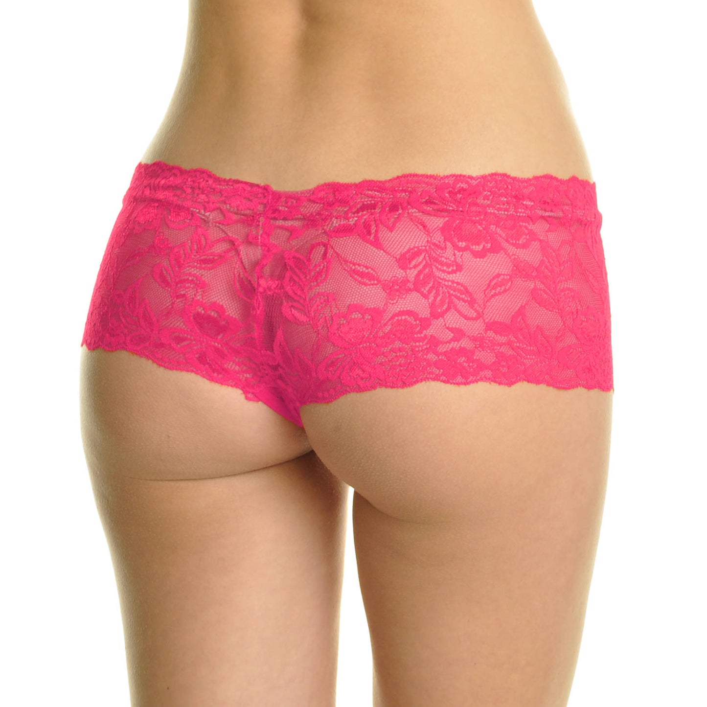 Angelina Open-Crotch Cheeky Boxers with Floral Lace Design (2-Pack), #G3252