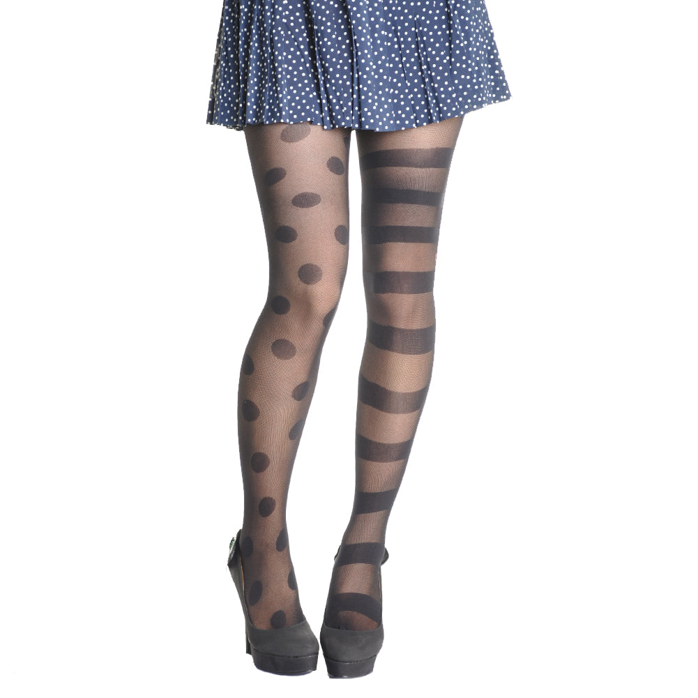 Angelina Mix-and-Match Pantyhose with Knit Designs (6-Pack), #9416