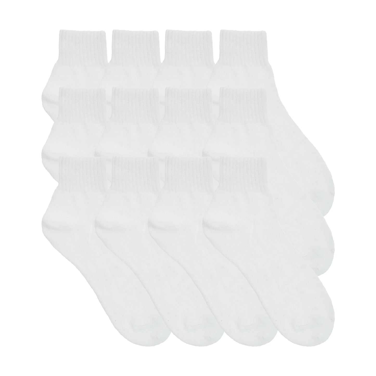 Swan Unisex Cotton Blend Quarter Socks (12-Pairs), #H330