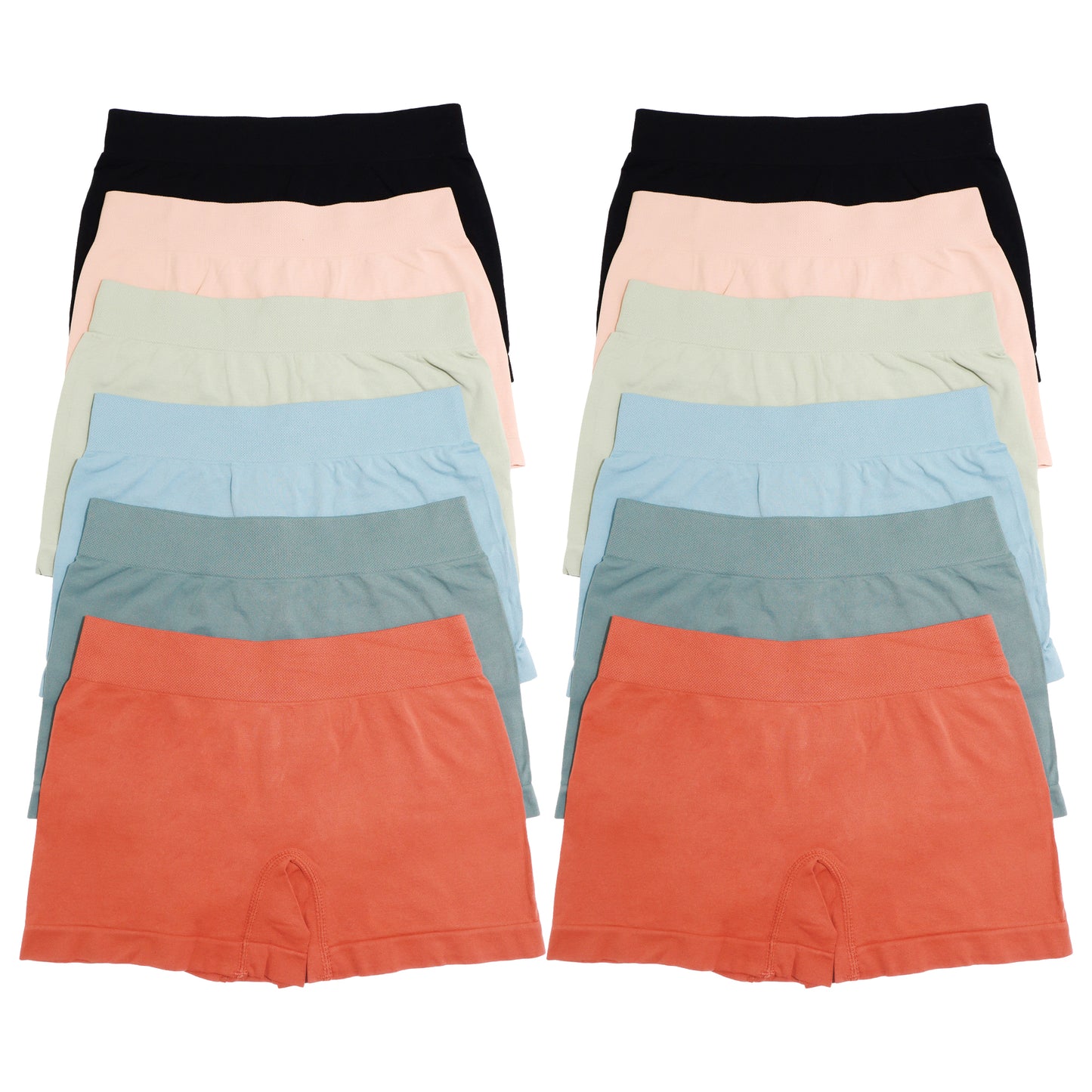 Angelina Seamless Microfiber Boyshort Panties (12-Pack), #SE973