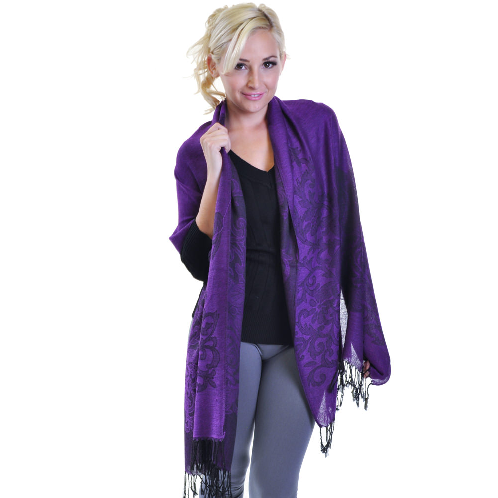 Angelina Pashmina Wild Rosa Light Weight Scarf (12-Pack), #WN1018