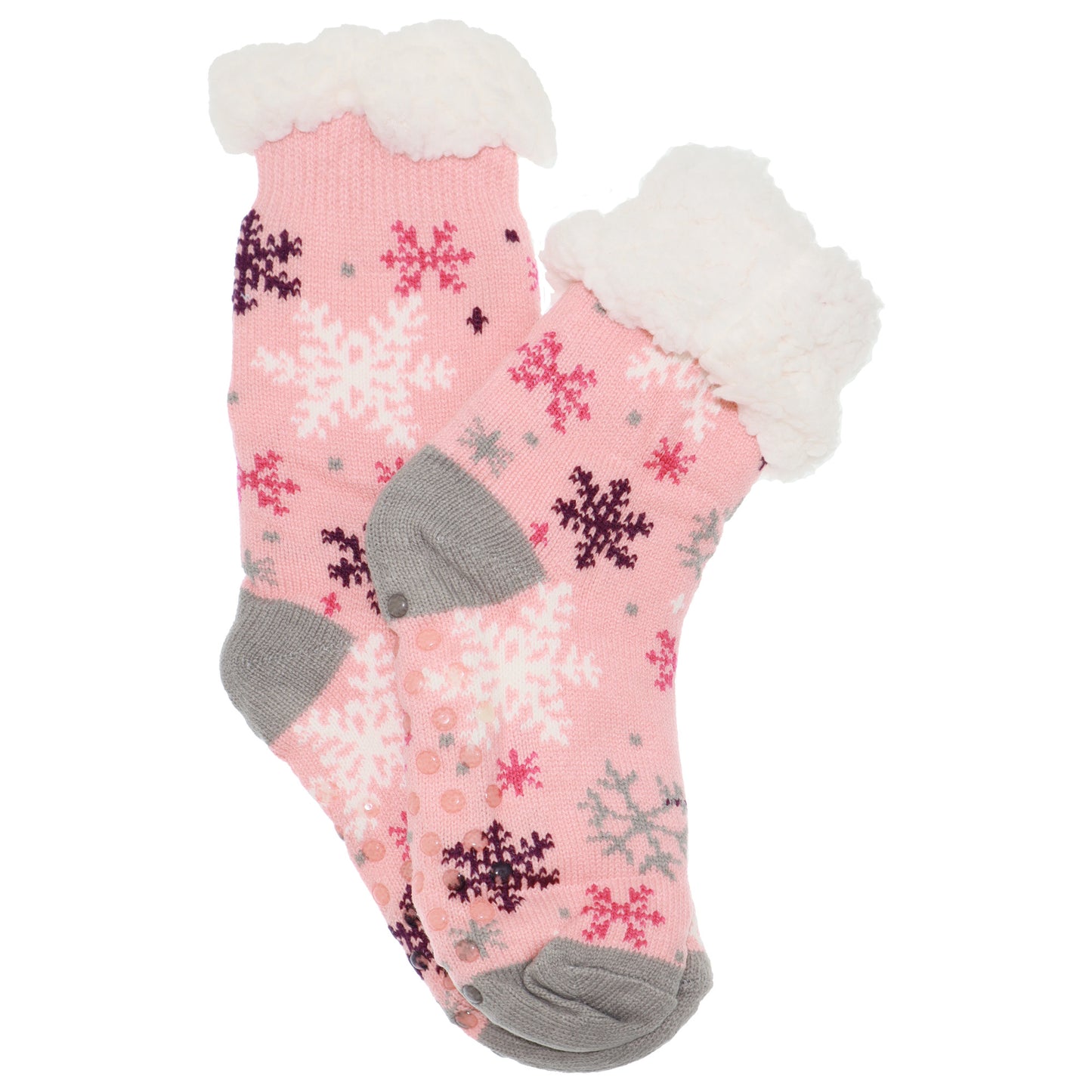 Angelina Winter-Weight Sherpa-Lined Knitted Thermal Crew Socks (3-Pairs), #WF1911