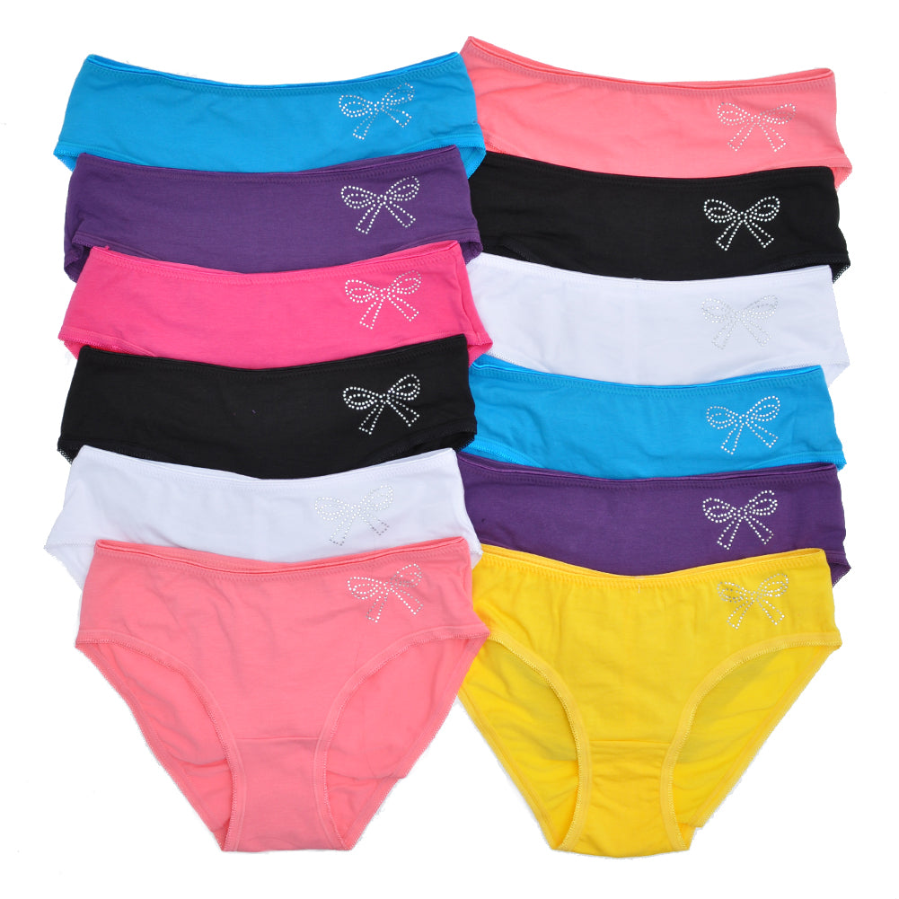 Angelina Cotton Hiphuggers with Ruched Back Seam (12-Pack), #G3020