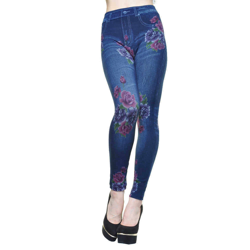 Angelina Lady's Patterned Jeggings (6-Pack), #006
