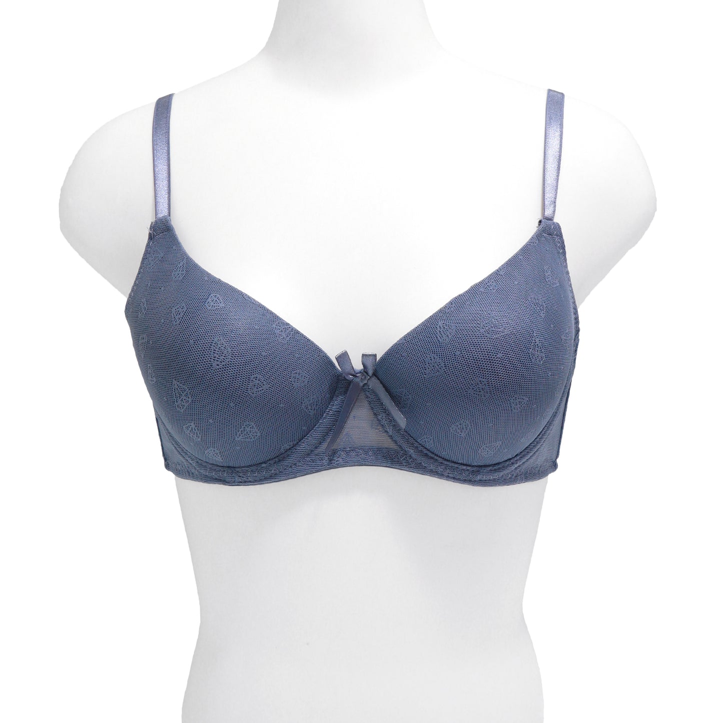 Angelina Wired A-Cup Bras with Mesh Diamond Print Design (6-Pack), #B381A