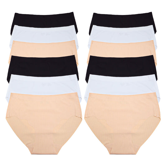 Angelina Nylon Lasercut Hiphuggers with Scallop Detail (12-Pack), #G6603