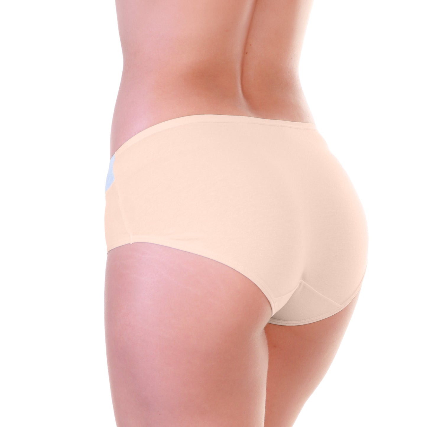 Angelina Cotton Mid-Rise Brief Panties with Hip Detail (12-Pack), #G6853