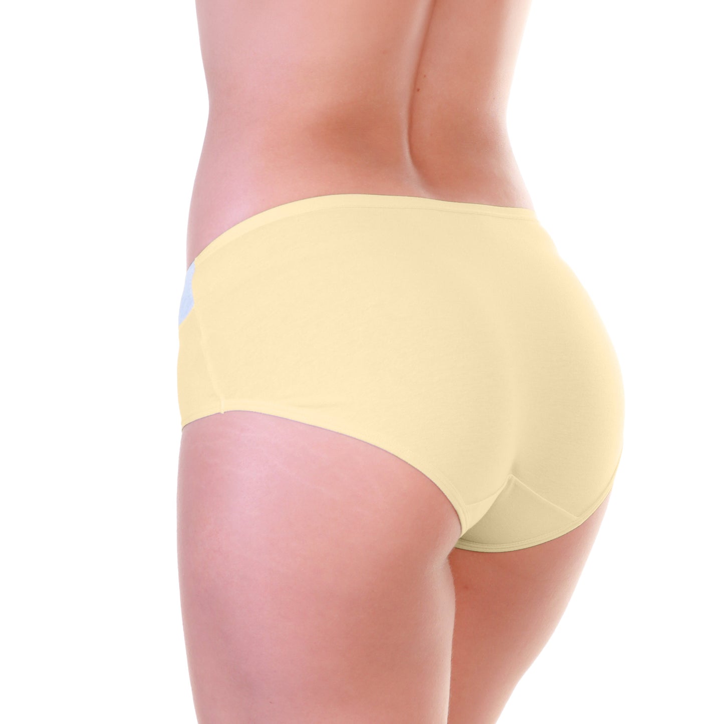 Angelina Cotton Mid-Rise Brief Panties with Hip Detail (12-Pack), #G6853