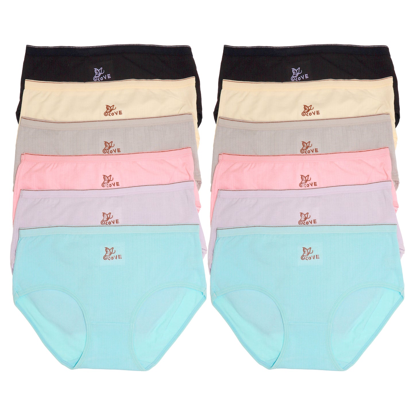 Mid Rise Cotton Brief Leakproof Panties (12-Pack)
