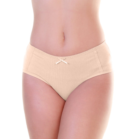 Angelina Cotton Hiphugger Panties with Ribbed Design (6 Dozen), #G6865