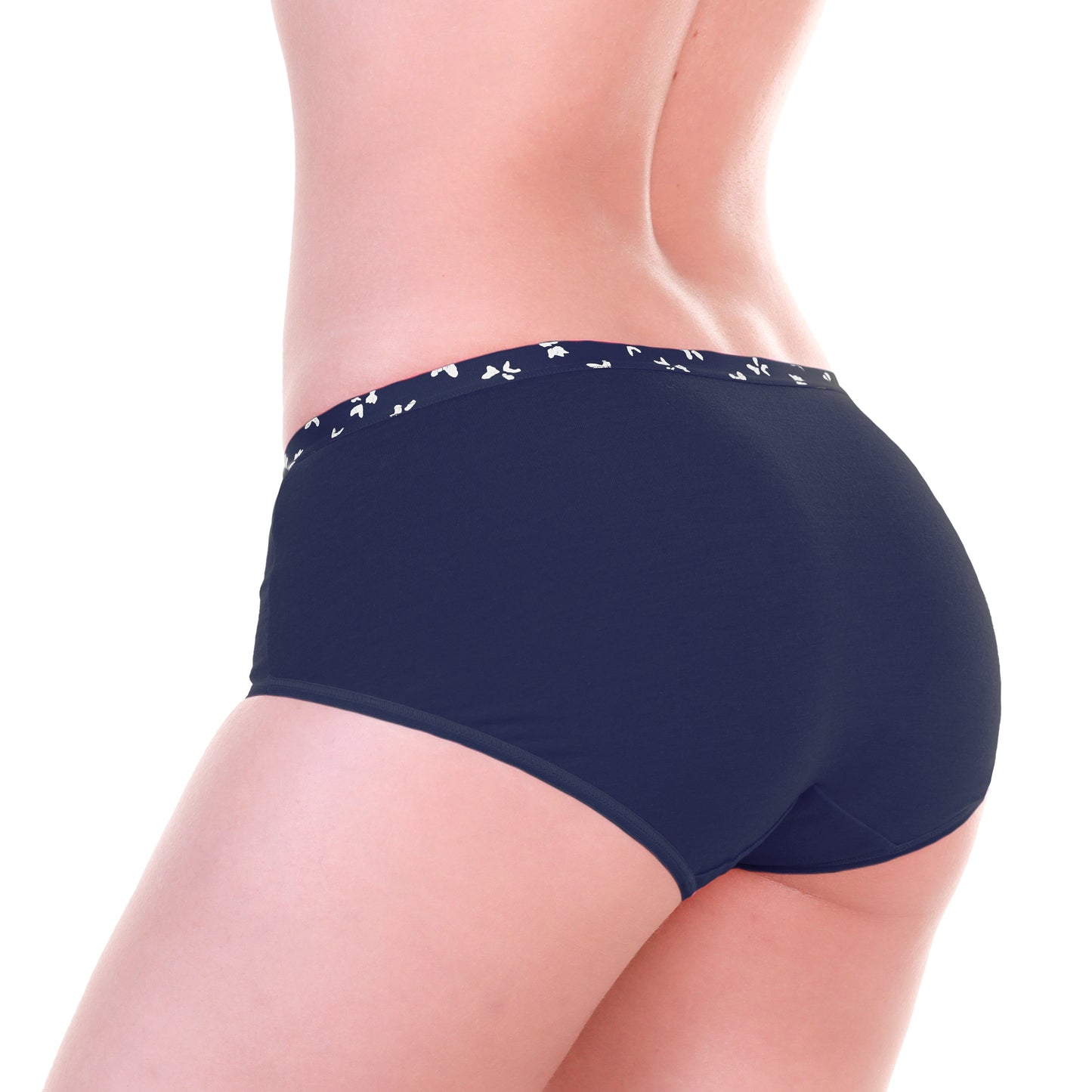 Angelina Cotton Mid-Rise Brief Panties with Butterfly Detail (12-Pack), #G6868