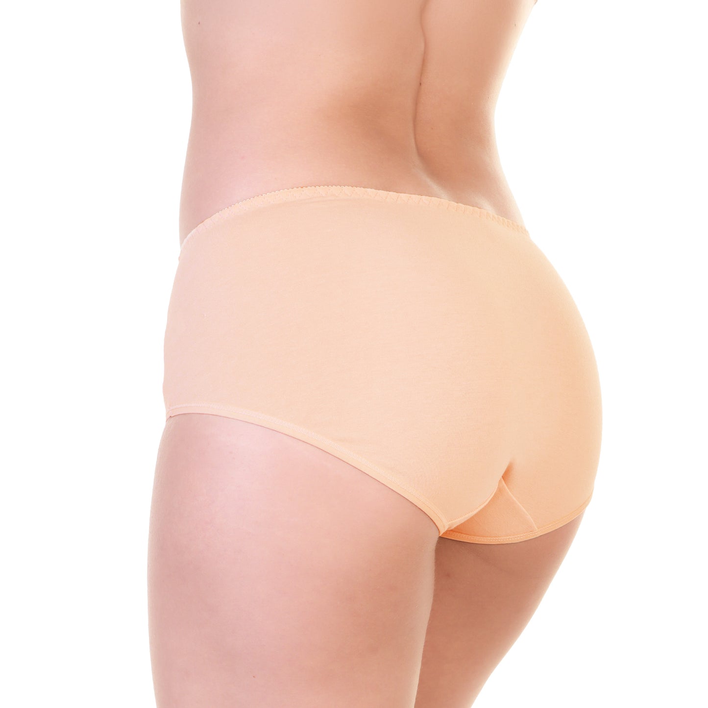 Angelina Cotton Classic Mid-Rise Brief Panties with Mesh Lace Panel (12-Pack), #G6895