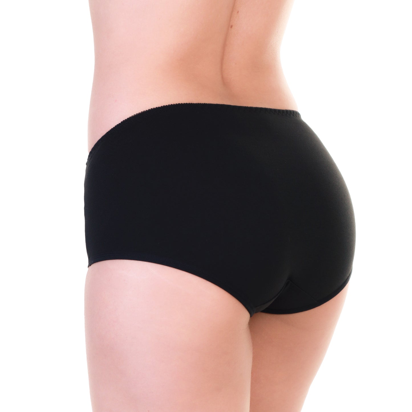 Angelina Cotton Classic Mid-Rise Brief Panties with Mesh Lace Panel (12-Pack), #G6895