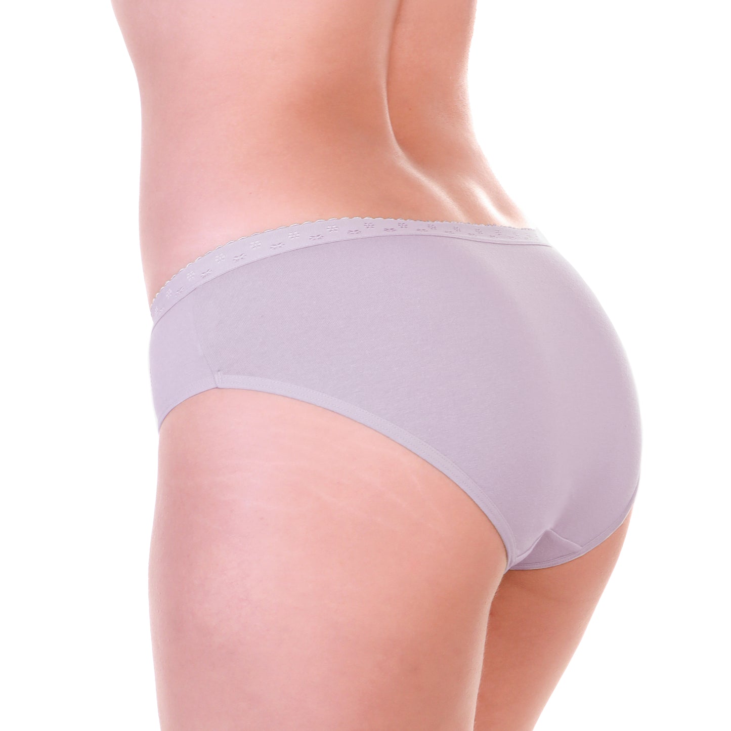 Angelina Cotton Bikini Panties with Scalloped Waistband (12-Pack), #G6902