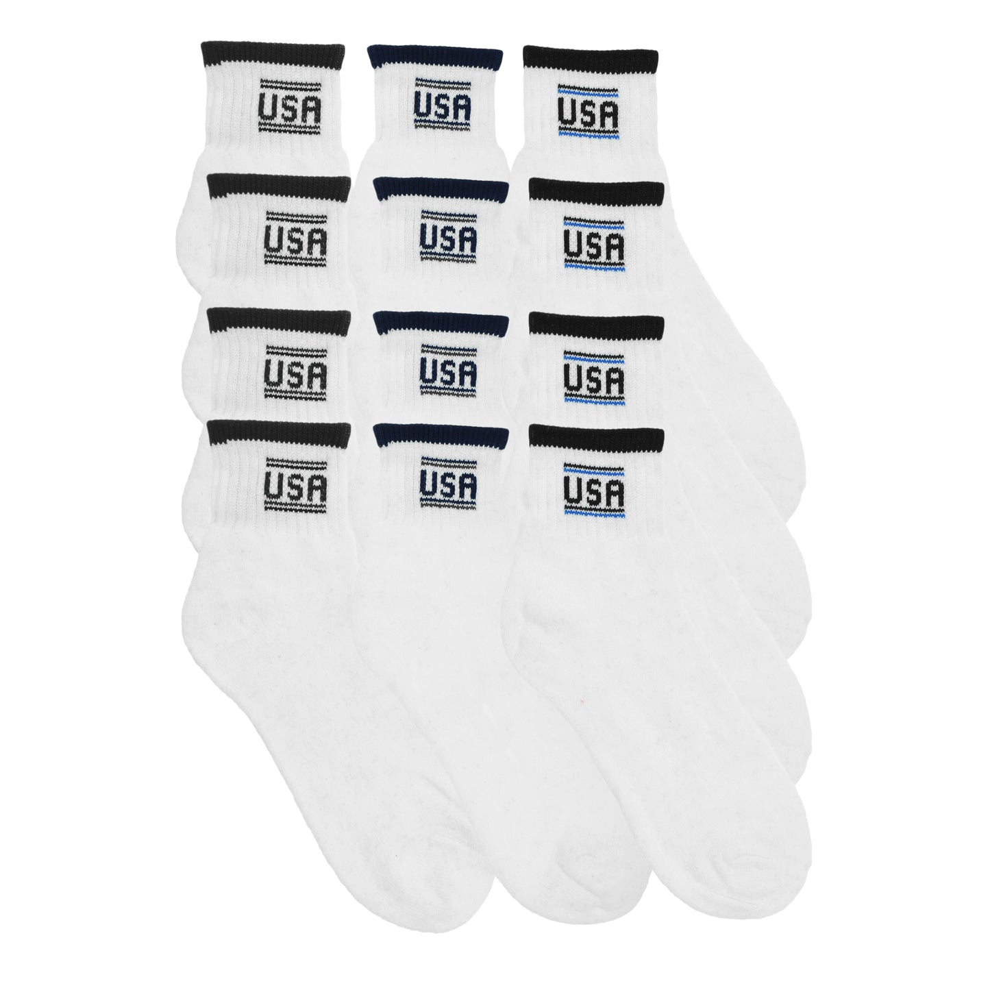 Swan Unisex USA Socks (12-Pairs), #H961