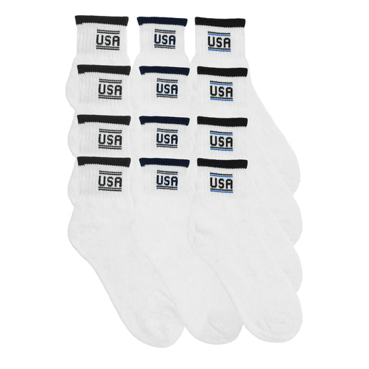 Swan Unisex USA Socks (12-Pairs), #H961