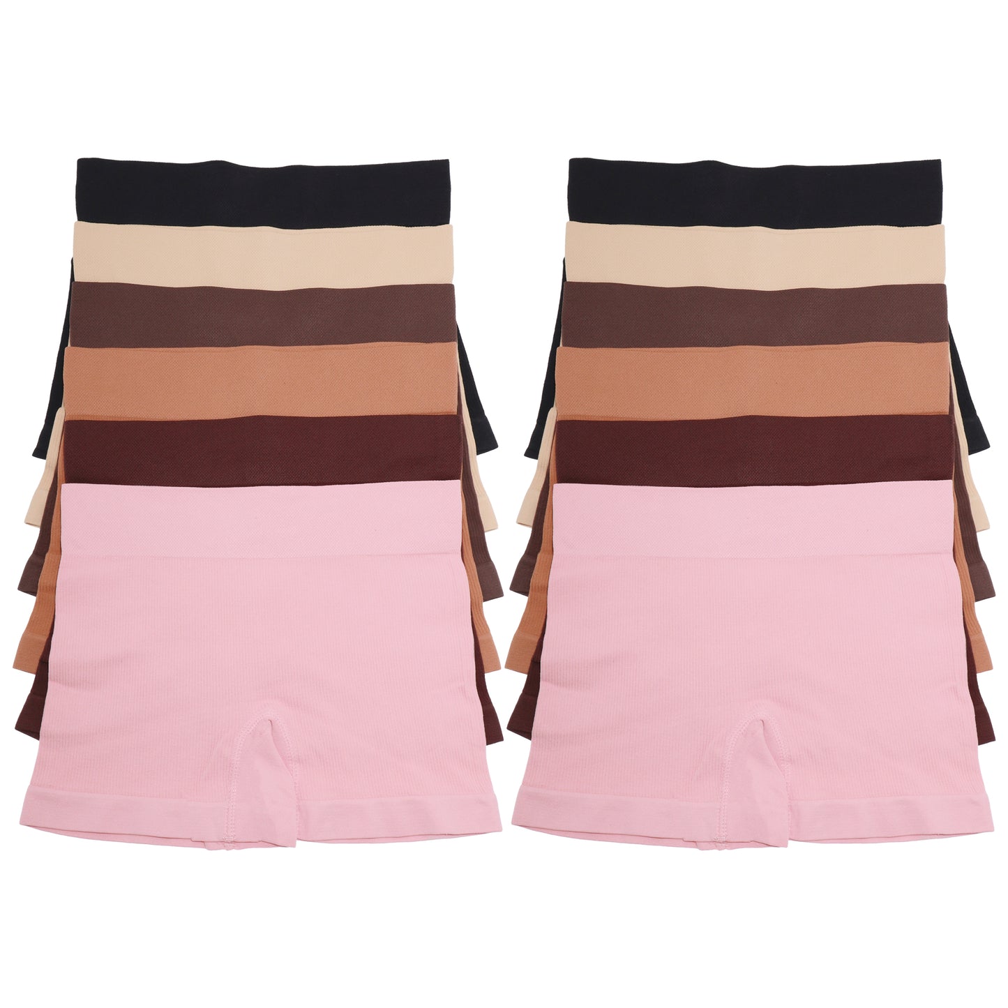 Seamless Microfiber Boyshort Panties (12-Pack), #SE099