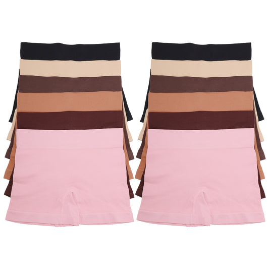 Seamless Microfiber Boyshort Panties (12-Pack), #SE099