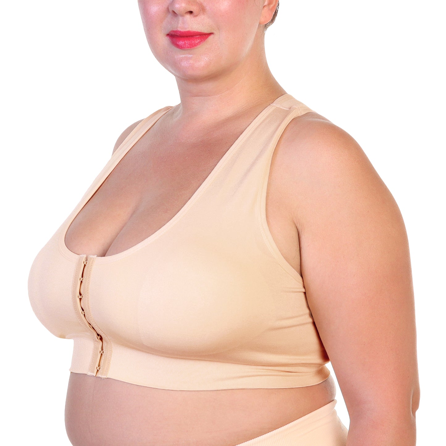 Seamless Extended Size Bra with Hook-and-Eye Front Closure (3-Pack), #SE940