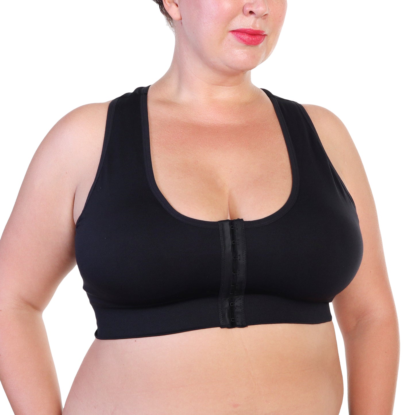 Seamless Extended Size Bra with Hook-and-Eye Front Closure (3-Pack), #SE940