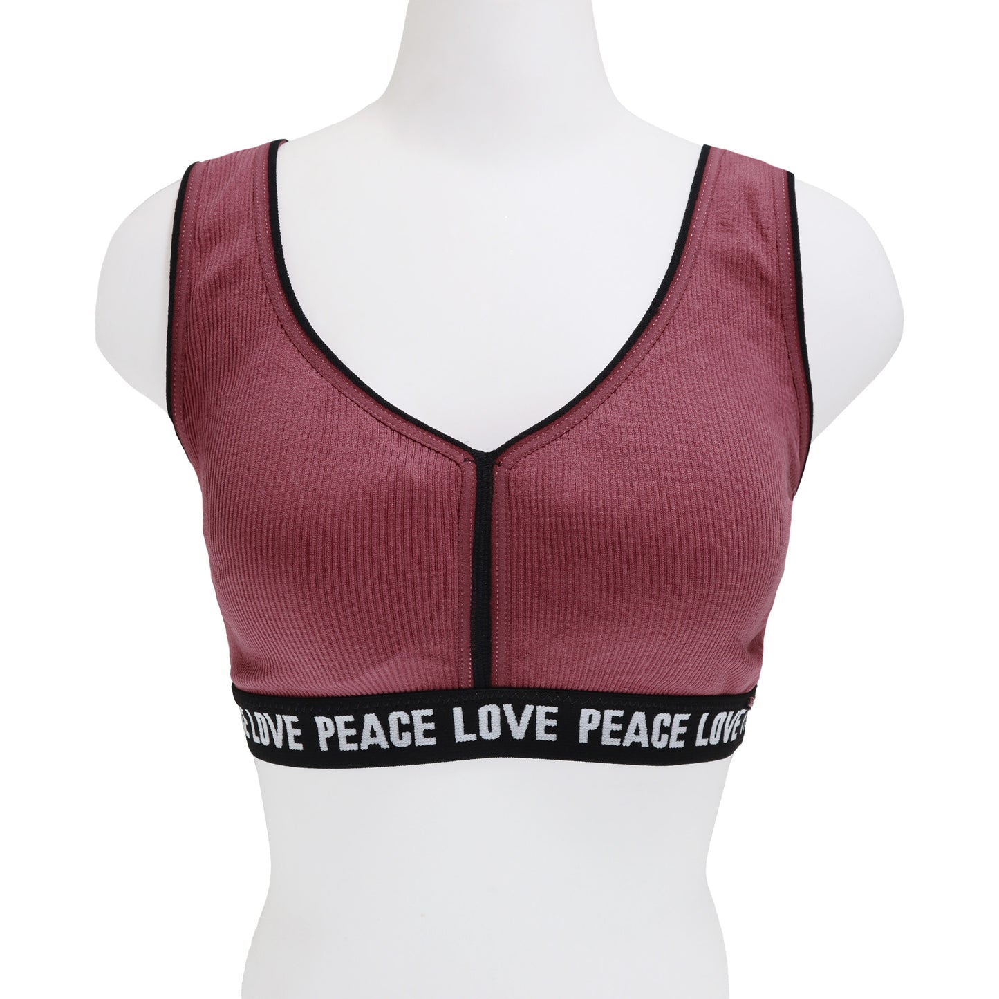 Angelina Seamless Wire-free Bralette with Love Peace Print (6-Pack), #SE992
