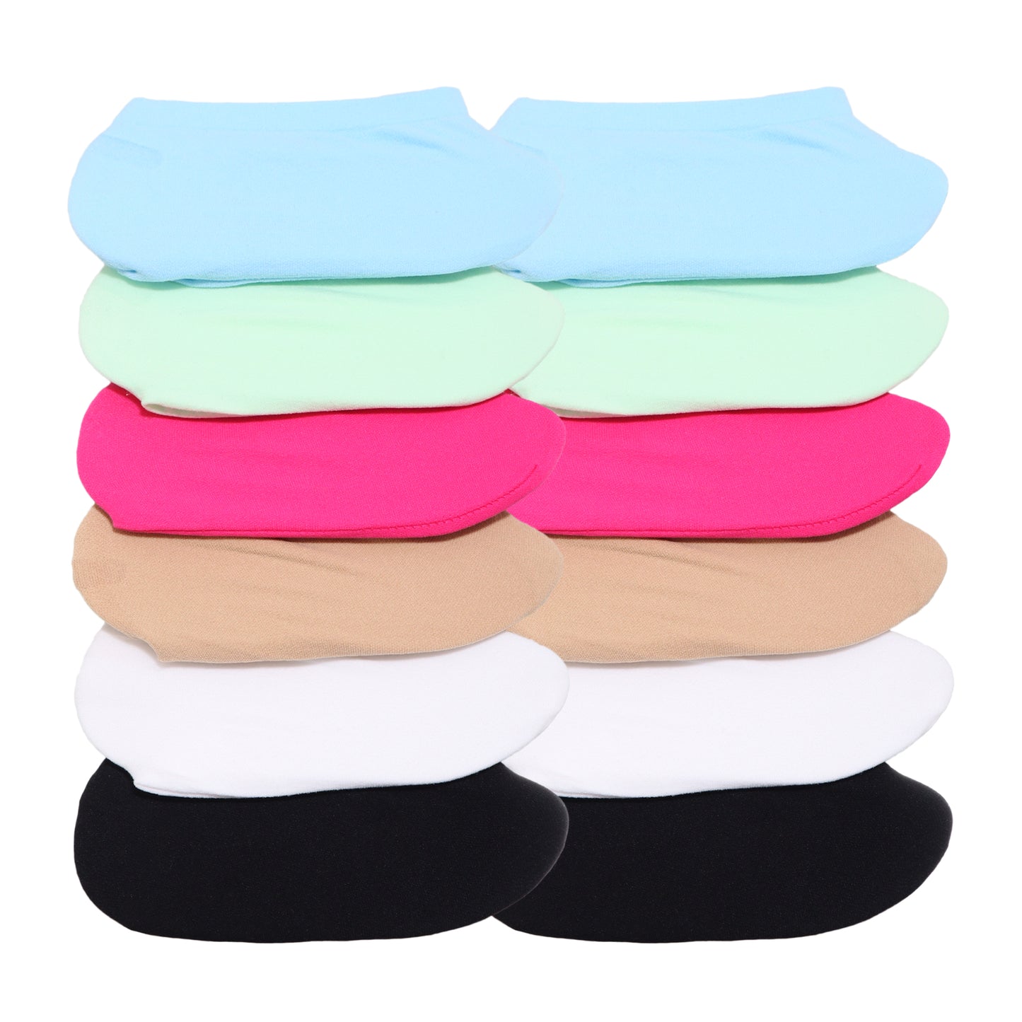 Angelina Magic No-Show Liner Sock With No-Slip Heel (12-Pairs), #SK11