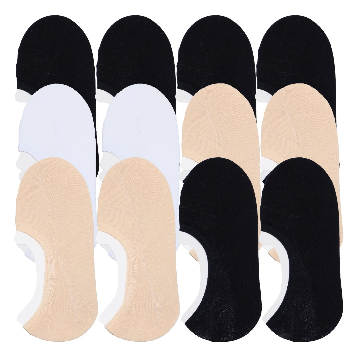 Angelina Low Cut No Show Socks (12-Pairs), #SK21