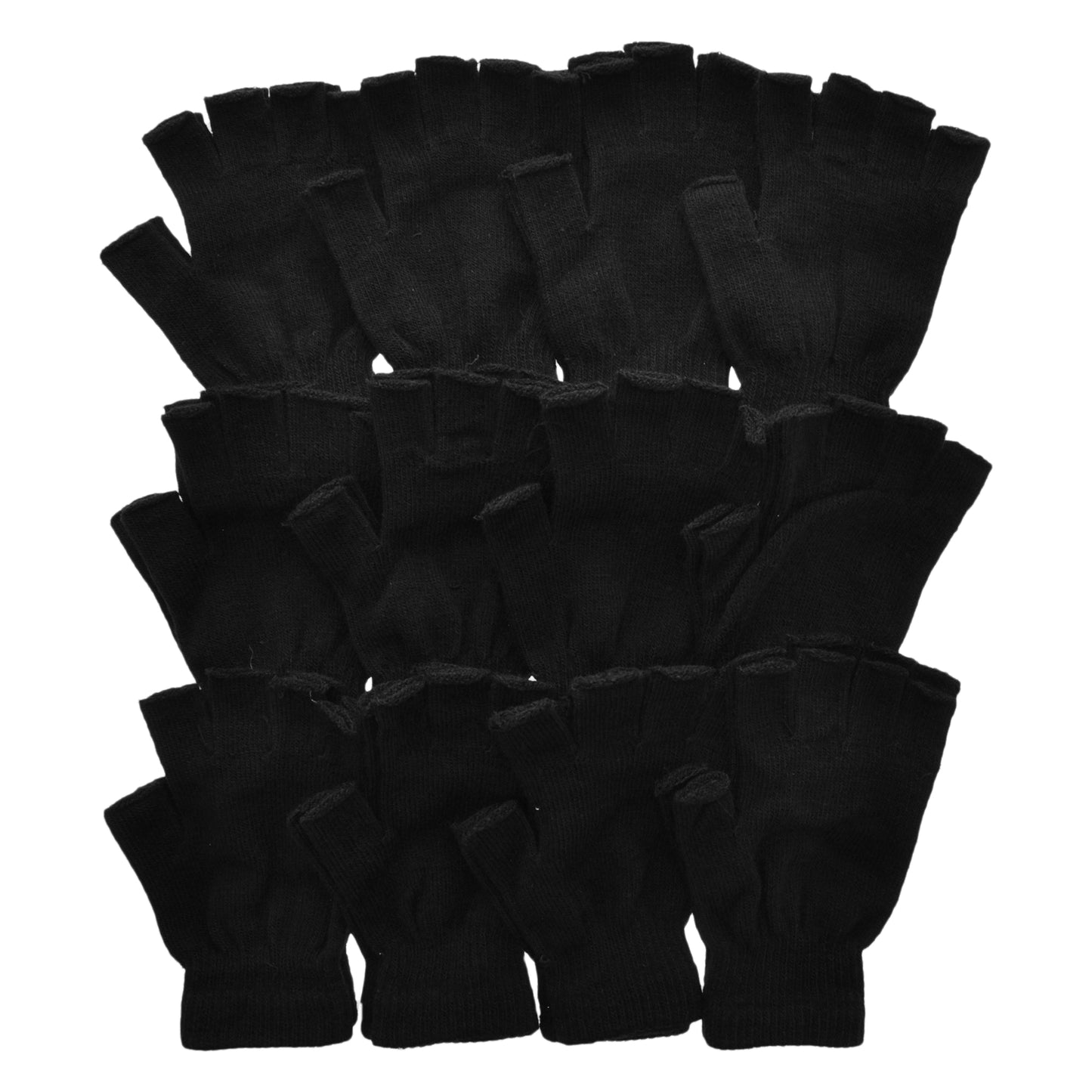 Angelina Unisex Knitted Fingerless Gloves (12-Pack), #WG167