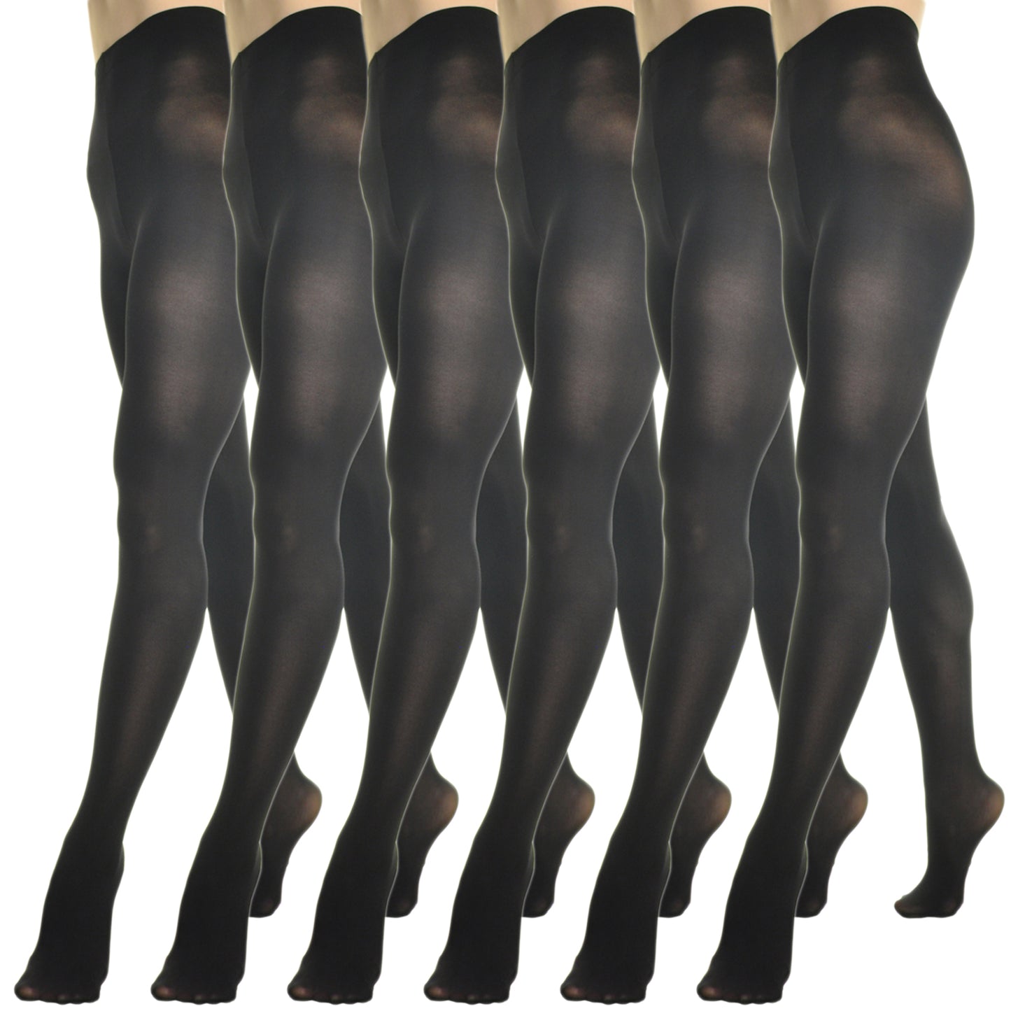 Angelina Womens & Juniors Professional-Grade Footed Ballet Tights (6 Pack), #248