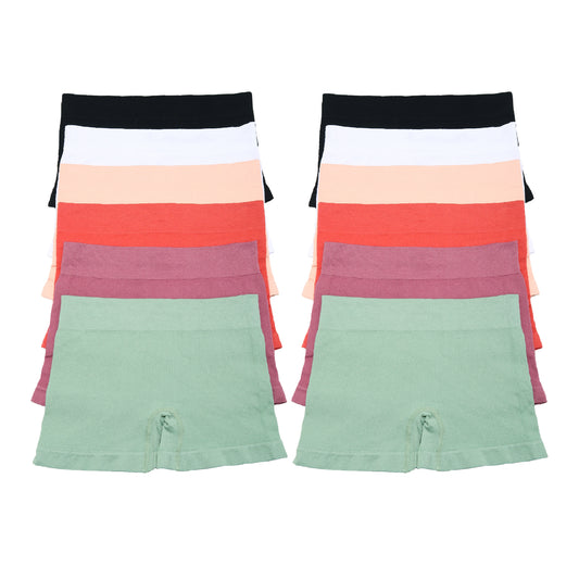 Angelina Seamless Microfiber Boyshort Panties (12-Pack), #SE953P