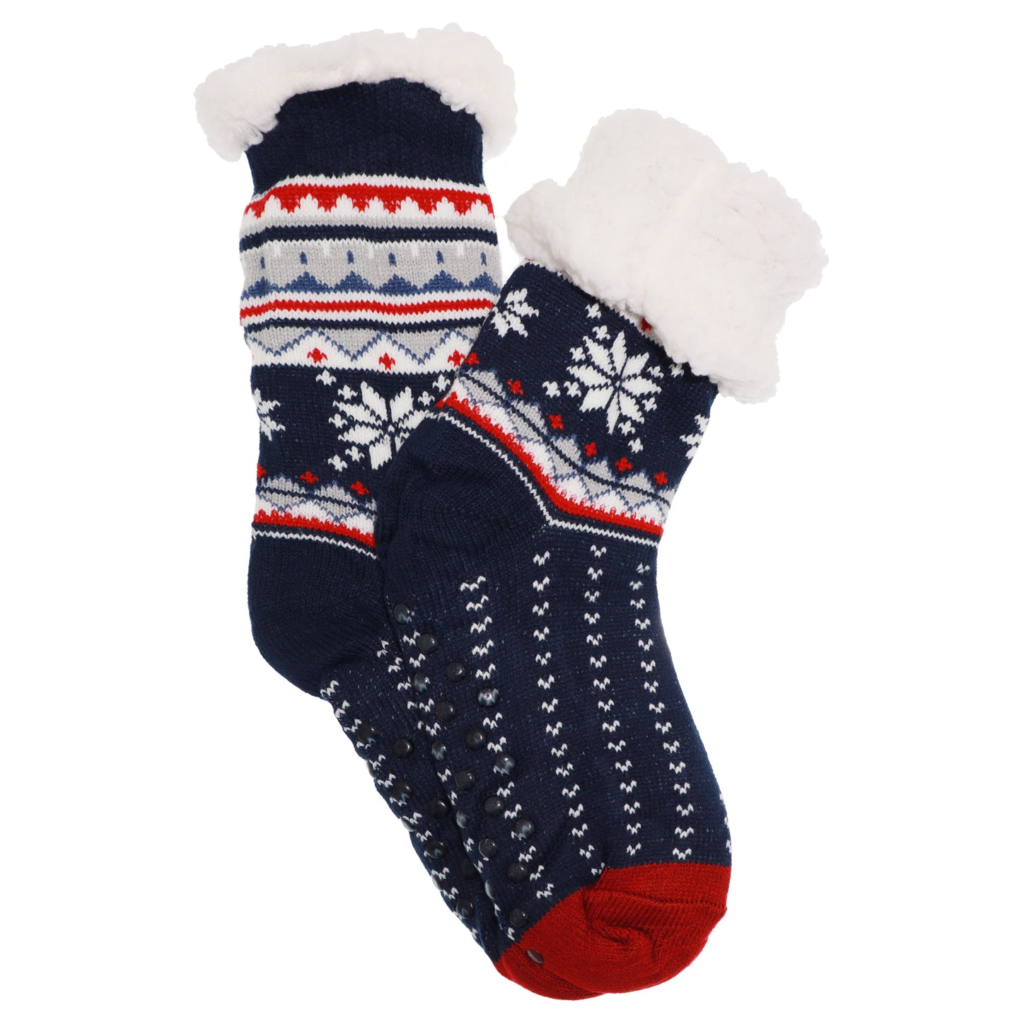 Angelina Winter-Weight Sherpa-Lined Knitted Thermal Crew Socks (3-Pairs), #WF1911