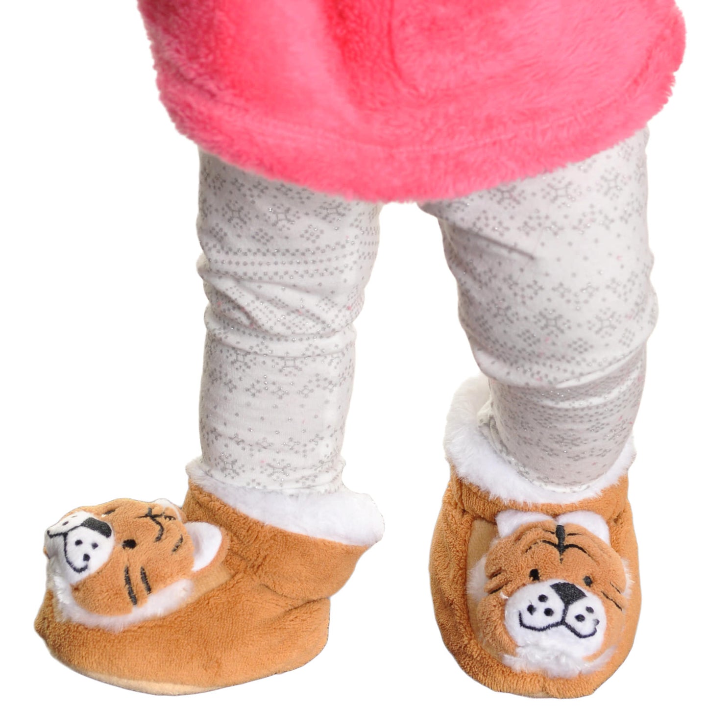 Maria Rosa Fleece-Lined Baby Booties with Animal Applique (12-Pack), #WF6031