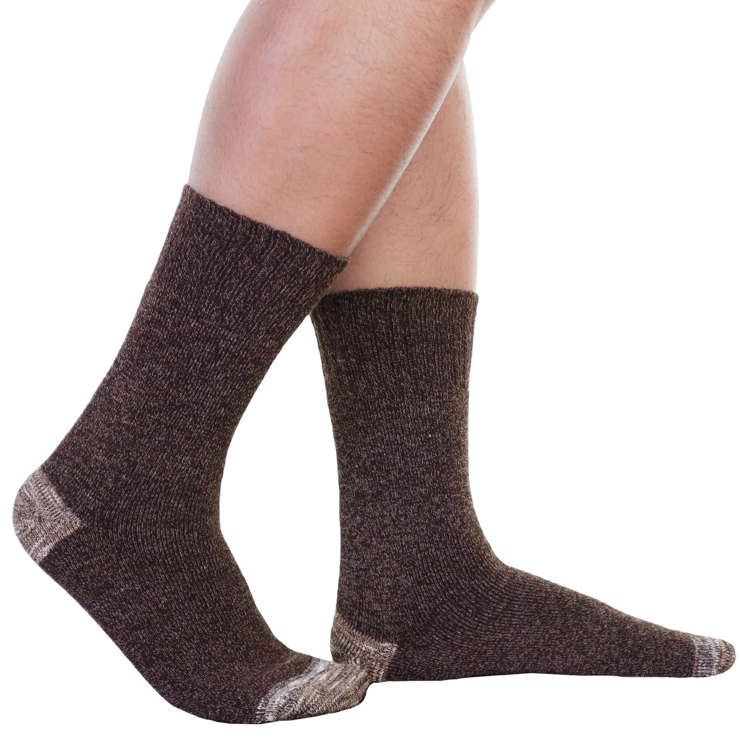 Angelina Men's Marled Crew Socks (6-Pairs), #2560
