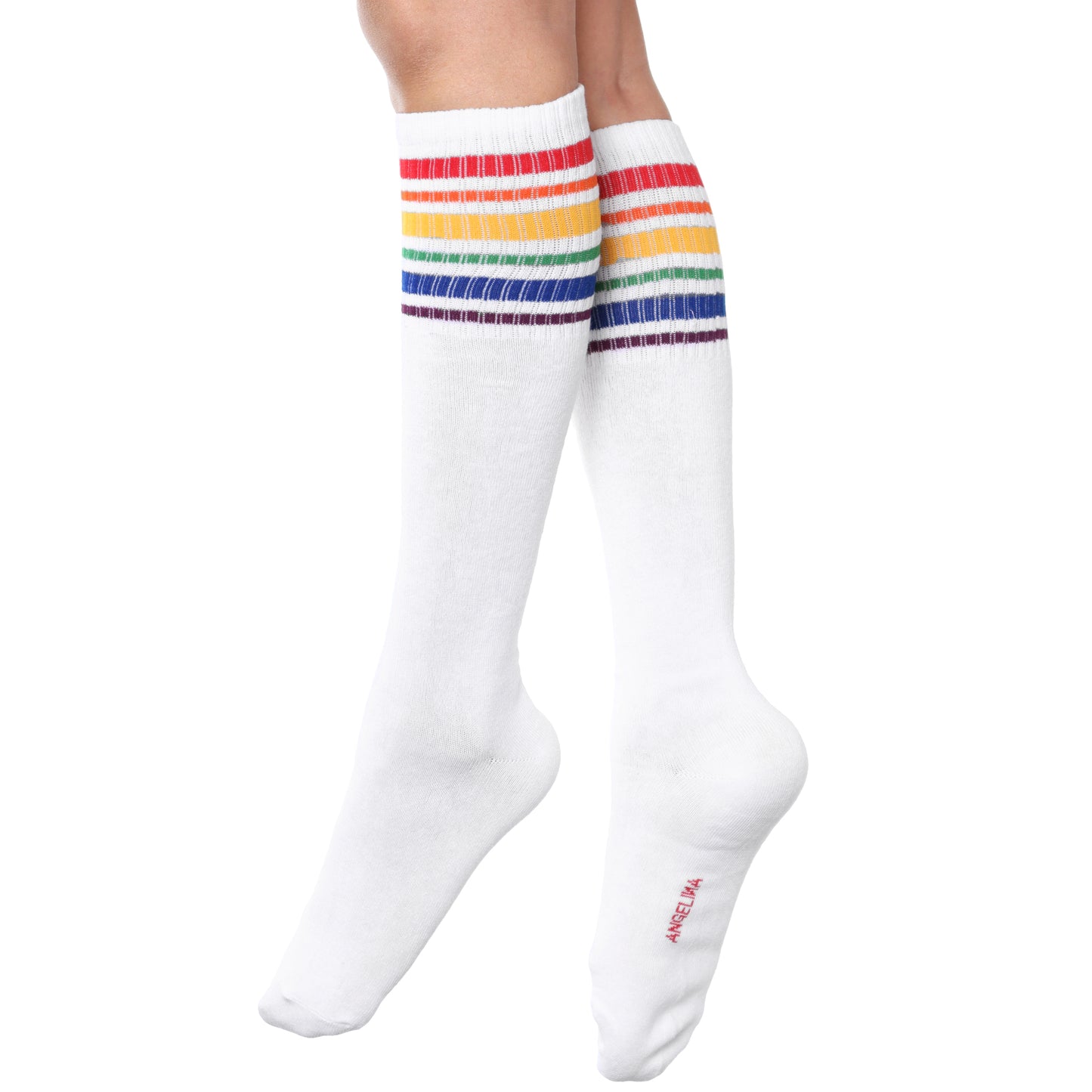 Angelina Rainbow Knee High Socks (6-Pairs), #2570