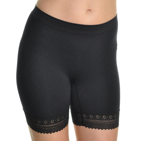 Angelina Seamless Safety Shorts With Lace Trim (3 Dozen), #SE316