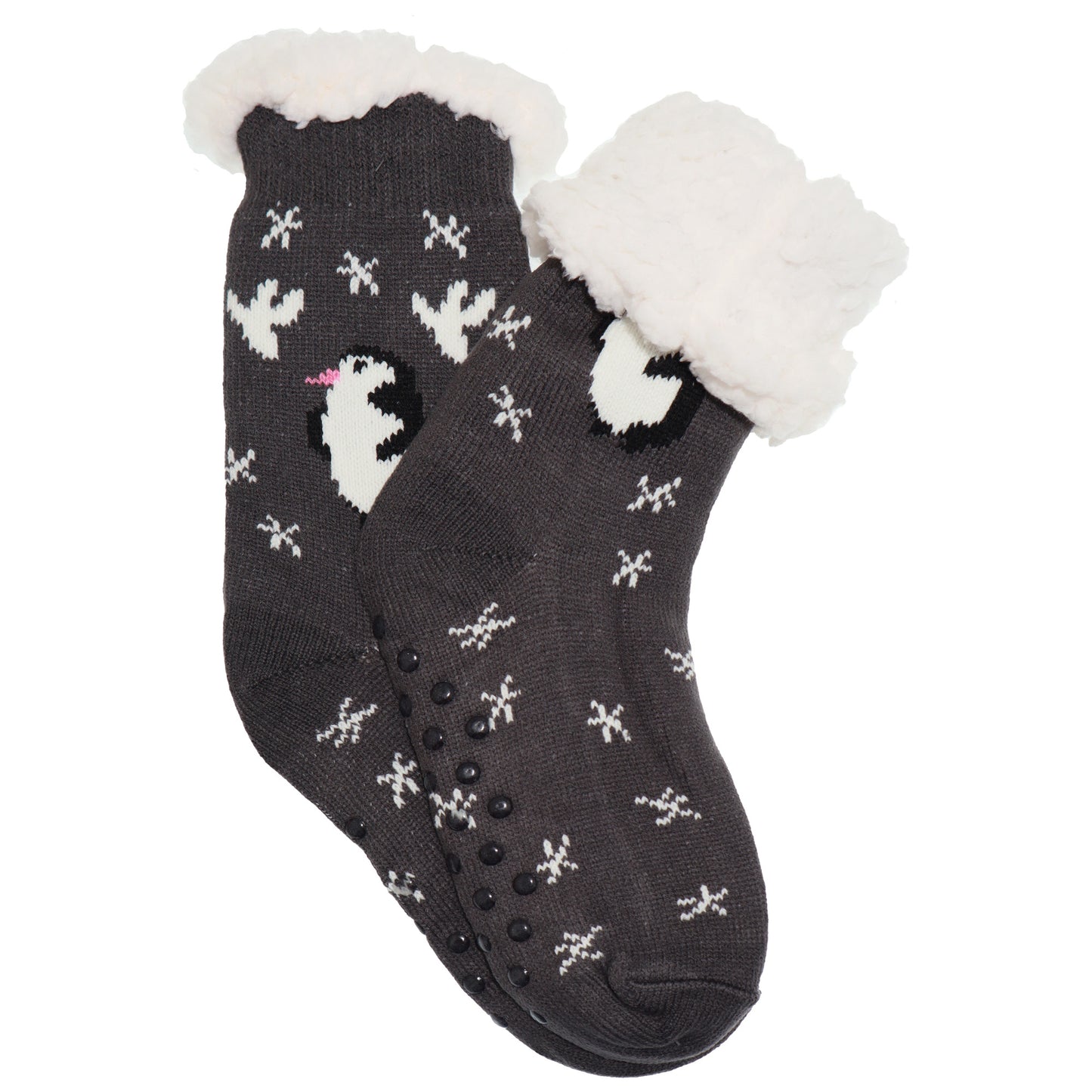 Angelina Winter-Weight Sherpa-Lined Knitted Thermal Crew Socks (3-Pairs), #WF1911