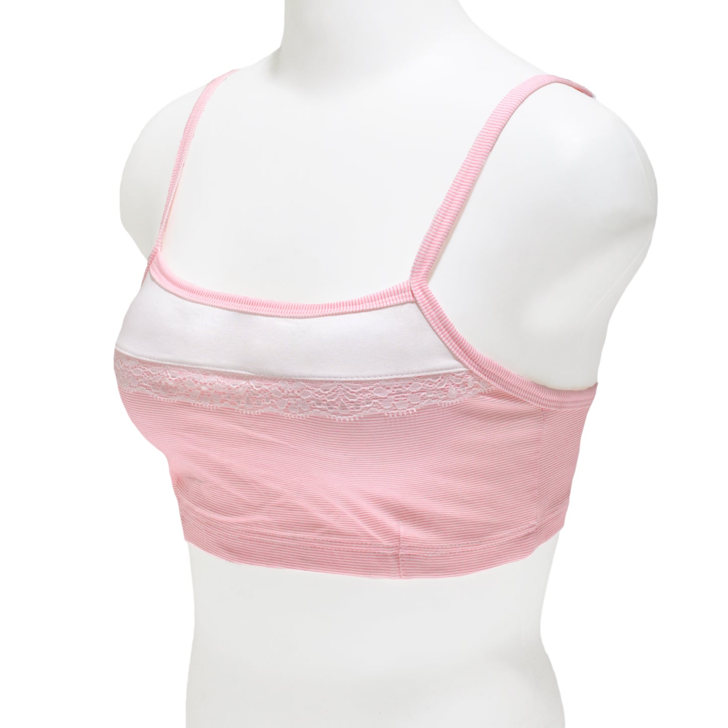 Angelina Girl's Wire-free Cotton Training Bra with Lace Detail (6-Pack), #B115A