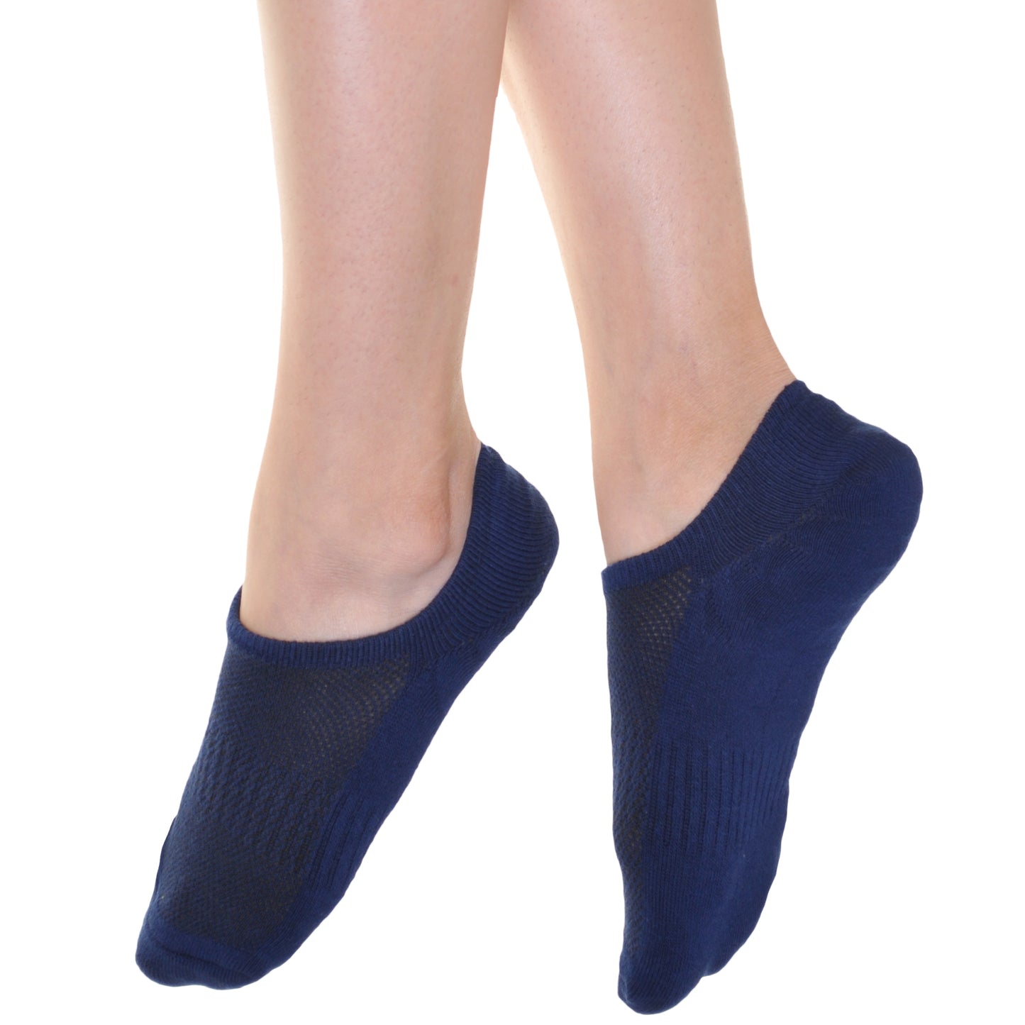 Angelina Unisex Cotton Comfort No-Show Socks With Silicone Heel Grip (12-Pairs), #XTSOCK