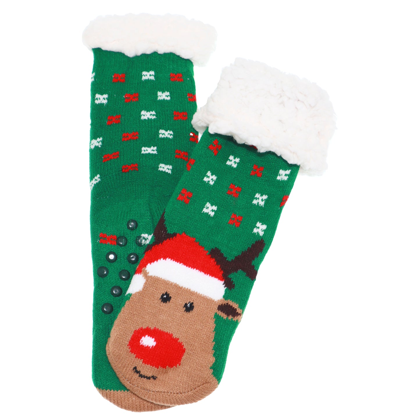 Angelina Kids Winter-Weight Sherpa-Lined Knitted Thermal Crew Socks (3-Pairs)