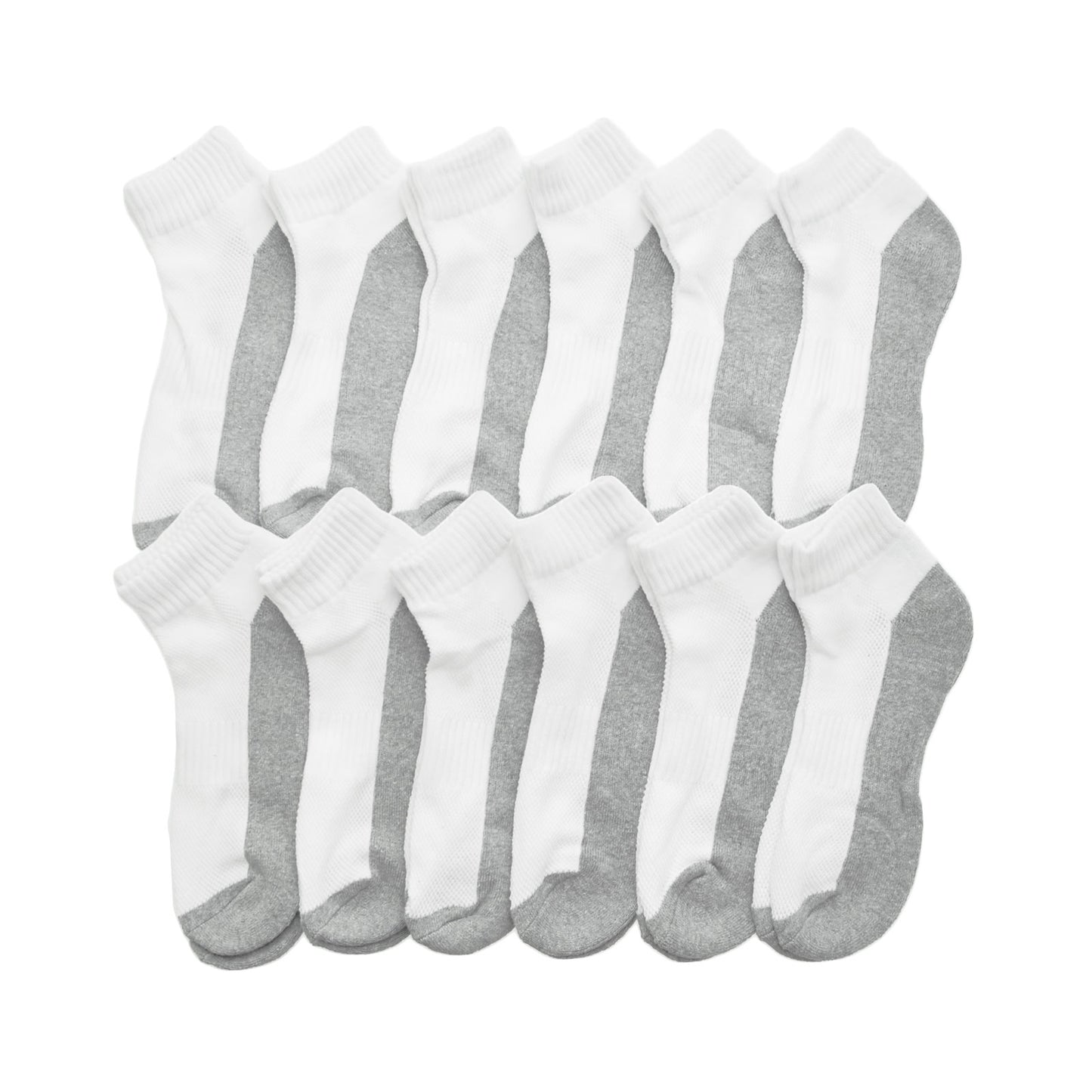 Angelina Unisex Ankle Socks with Arch Support and Cushioned Soles (12-Pairs), #XASOCK