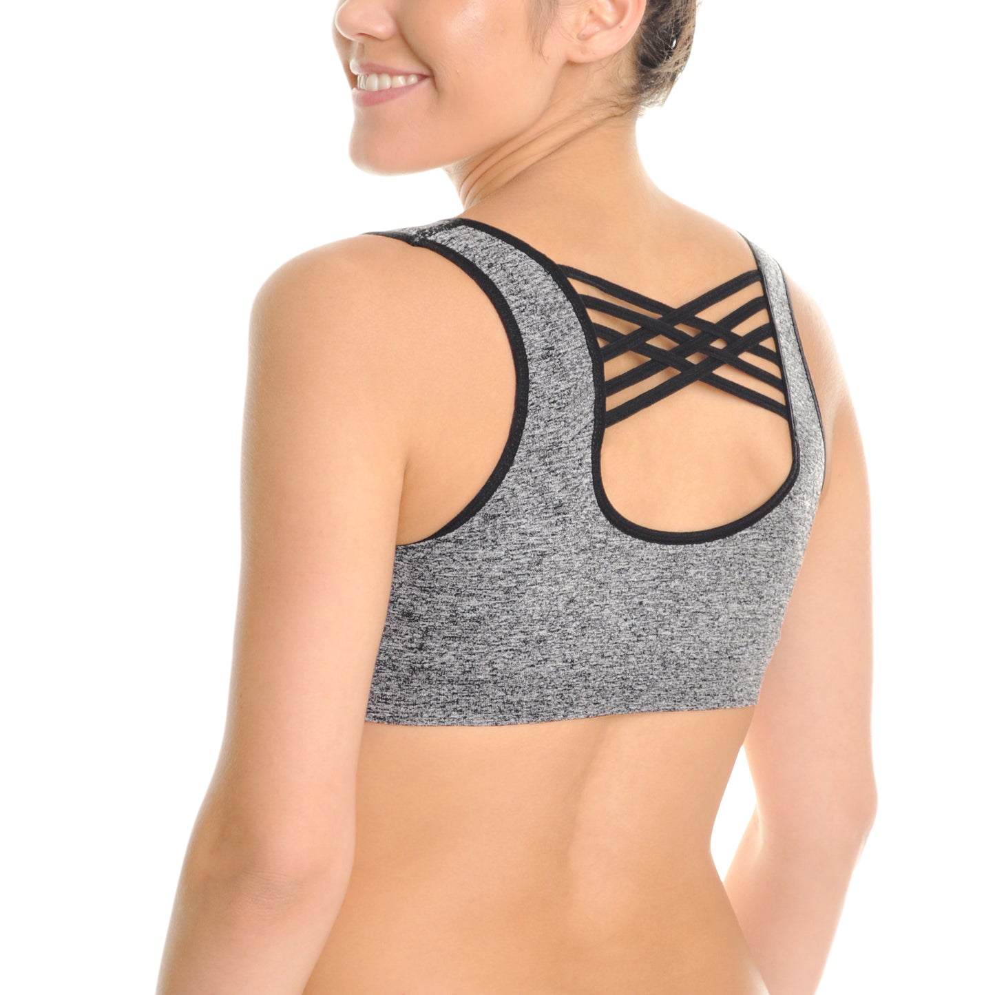Angelina Seamless Wire-free Sports Bra with Strappy Back (3-Pack), #SE854