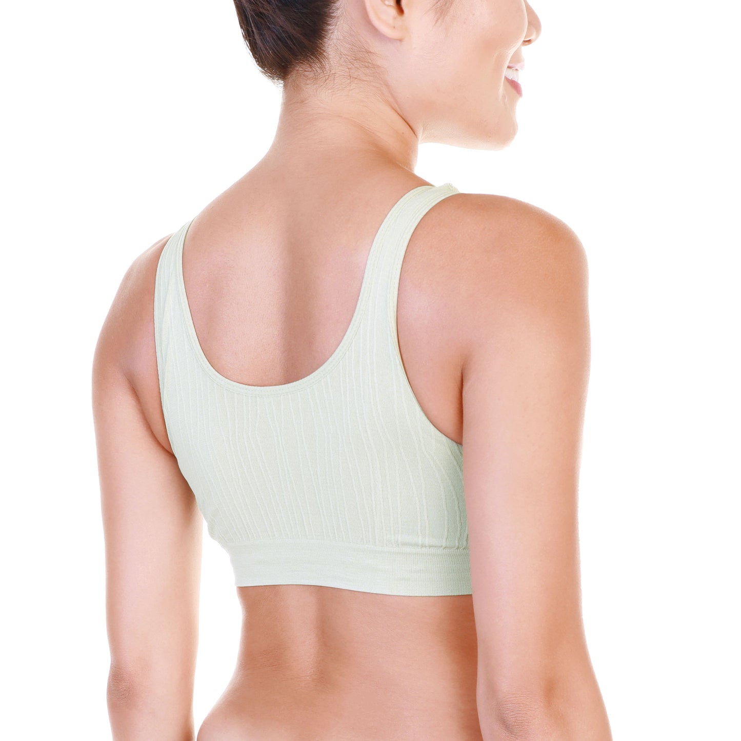 Angelina Seamless Wire-Free U-Back Microfiber Bralettes (6-Pack), #SE971