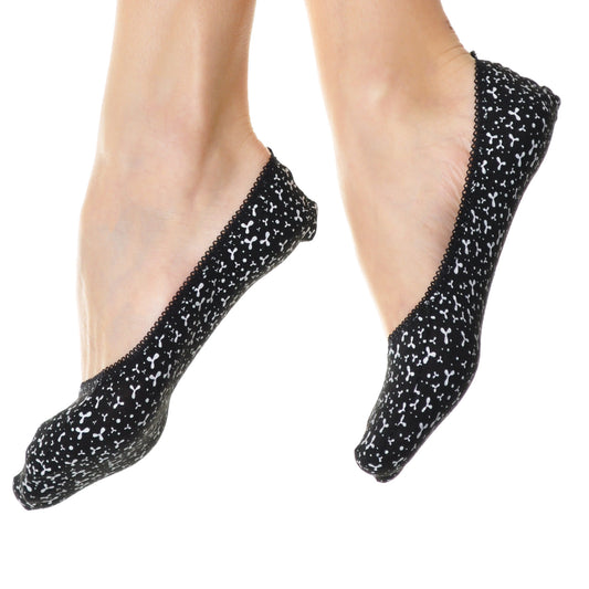 Angelina Colorful Graphic No-Show Socks (12-Pairs), #SK34