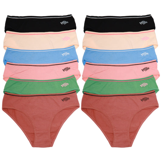 Angelina Cotton Bikini Panties with Love you Print Design (12-Pack), #G6818