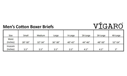 Vigaro Men's Cotton Comfort Boxer Briefs (12-Pack), #1070
